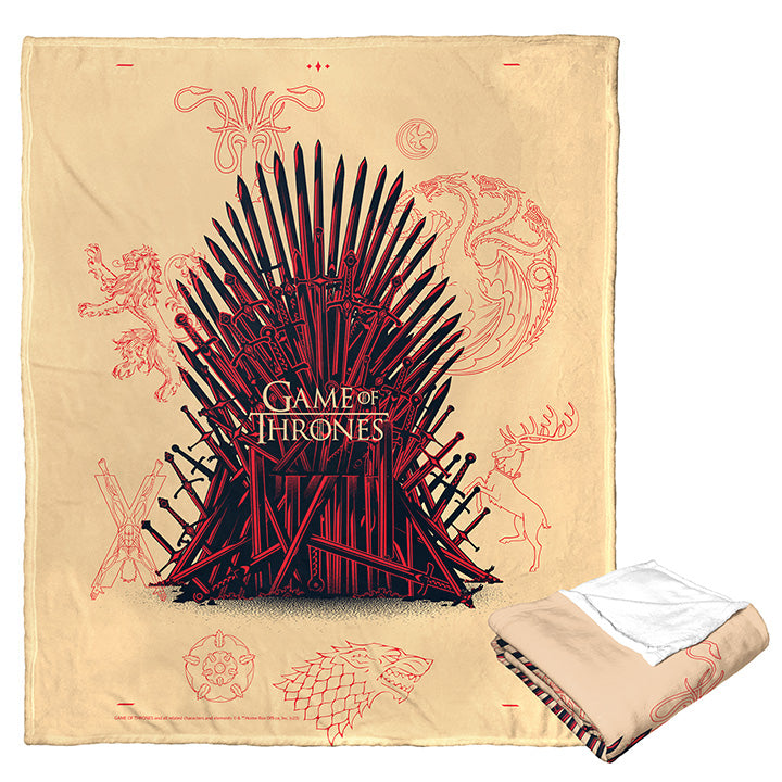 Warner Bros. Game Of Thrones Iconography Silk Touch Throw Blanket 50x60 Inches