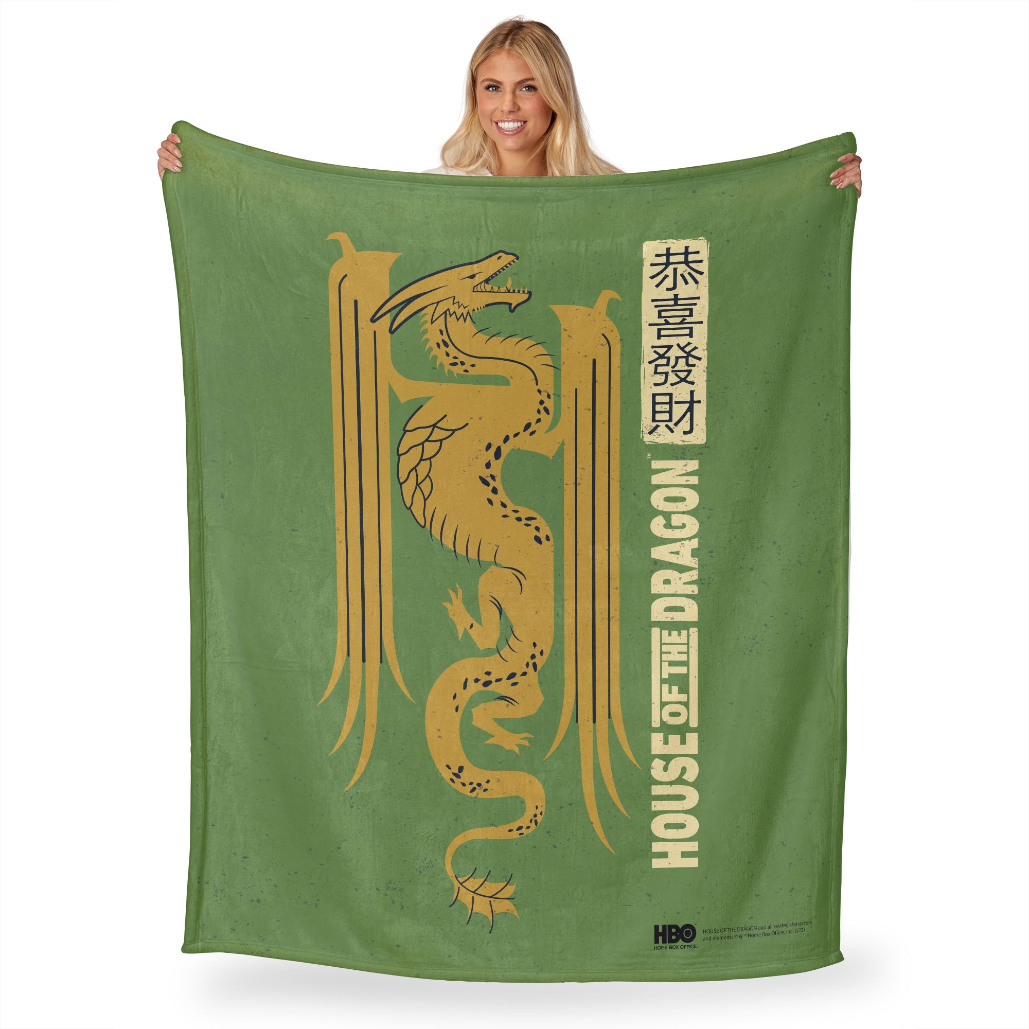 Warner Bros. Game Of Thrones Year of the Dragon Yellow Dragon Silk Touch Throw Blanket 50x60 Inches