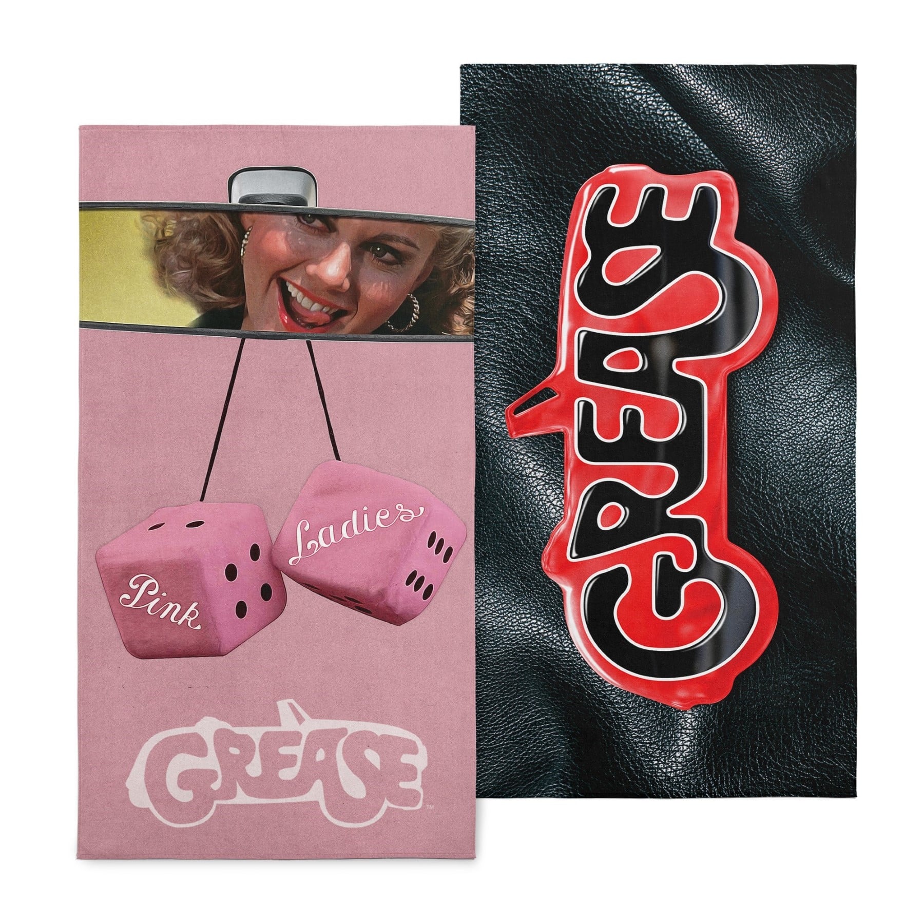 Grease Pink Ladies + Jacket Logo 2 Pack Beach Towel 30x60 Inches