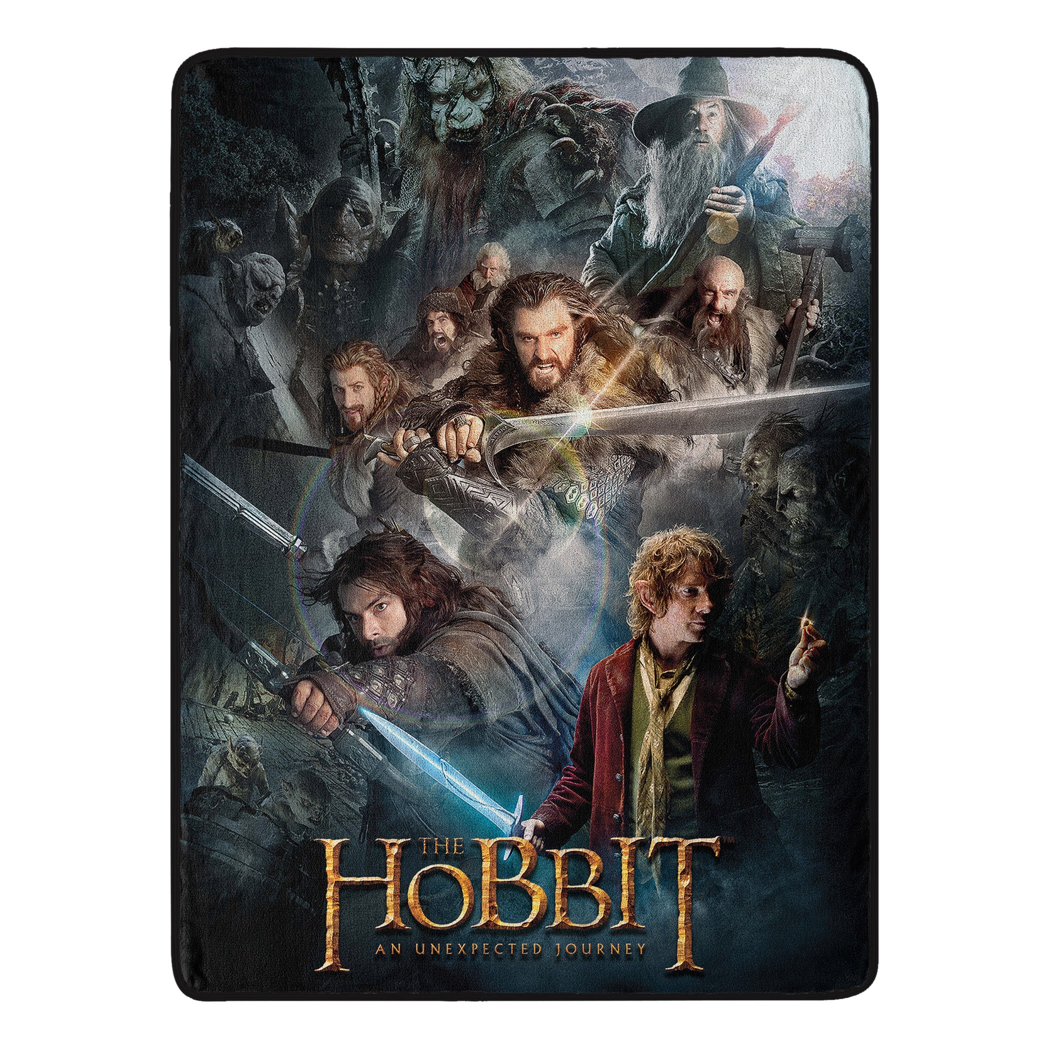 Warner Bros. The Hobbit Unexpected Journey Micro Raschel Throw Blanket 46x60 Inches