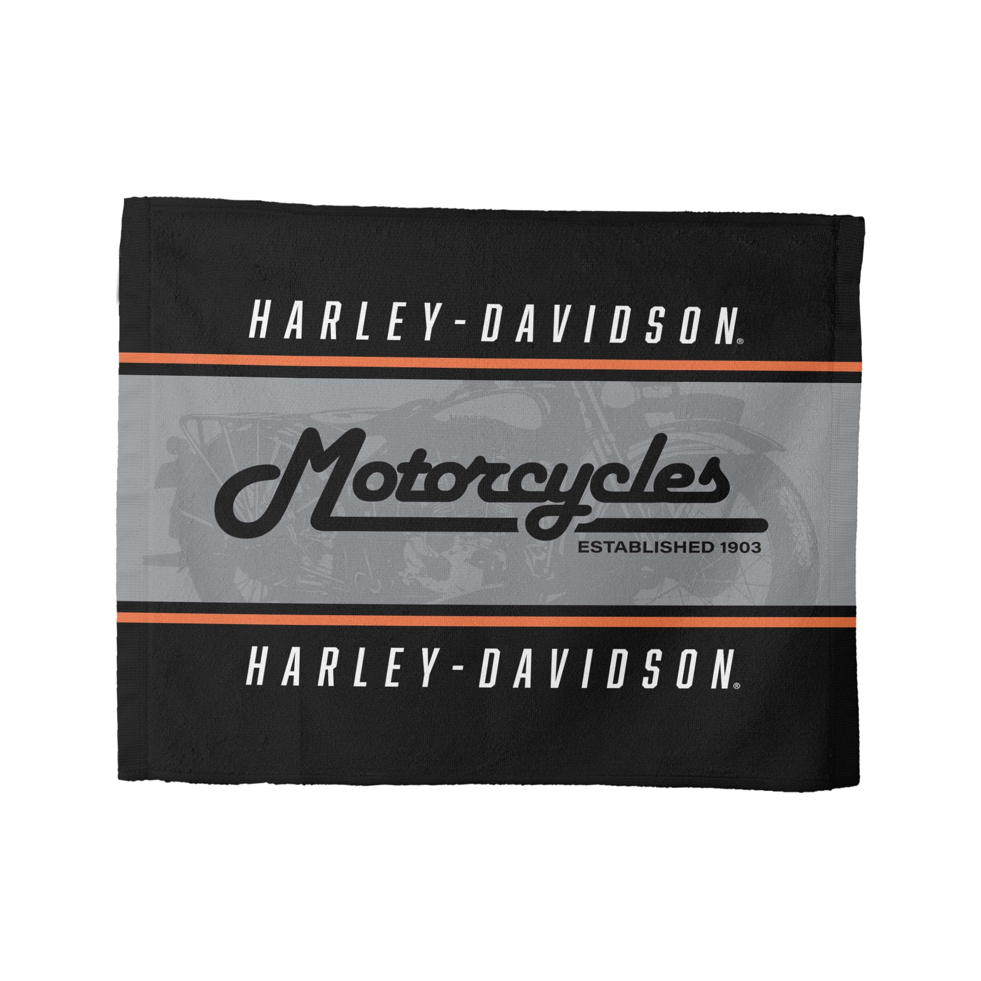 Harley Davidson Vintage Stripes Rally Towel 15x18 inches