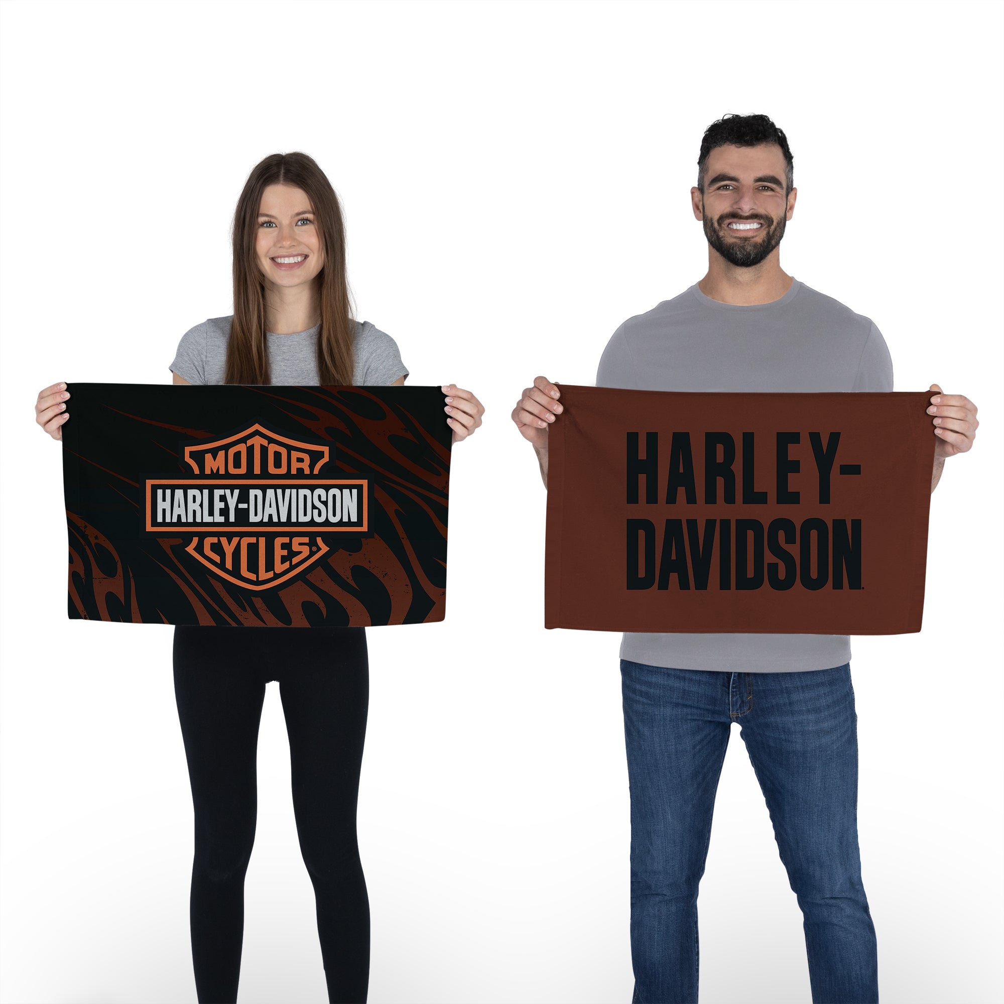 Harley Davidson Burnt Flames Fan Towel 2-Pack 16x25 inches