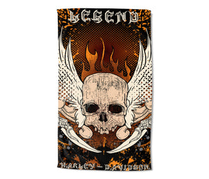 Harley Davidson Snake and Skull Beach Towel 35x60 inches