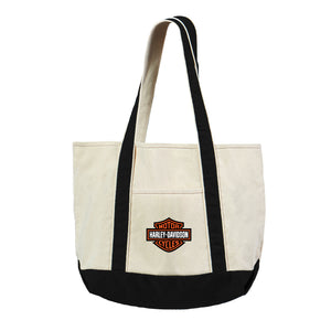 Harley Davidson Classic Logo 19 Color Canvas Tote inches