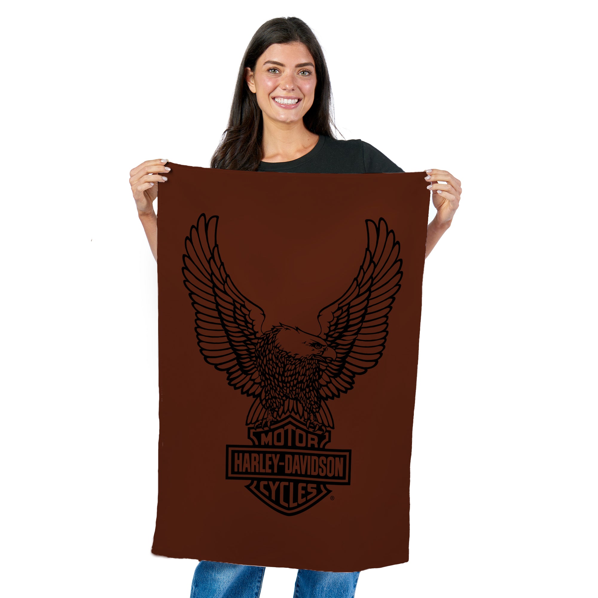 Harley Davidson Warm Eagle Wall Hanging 24x36 inches