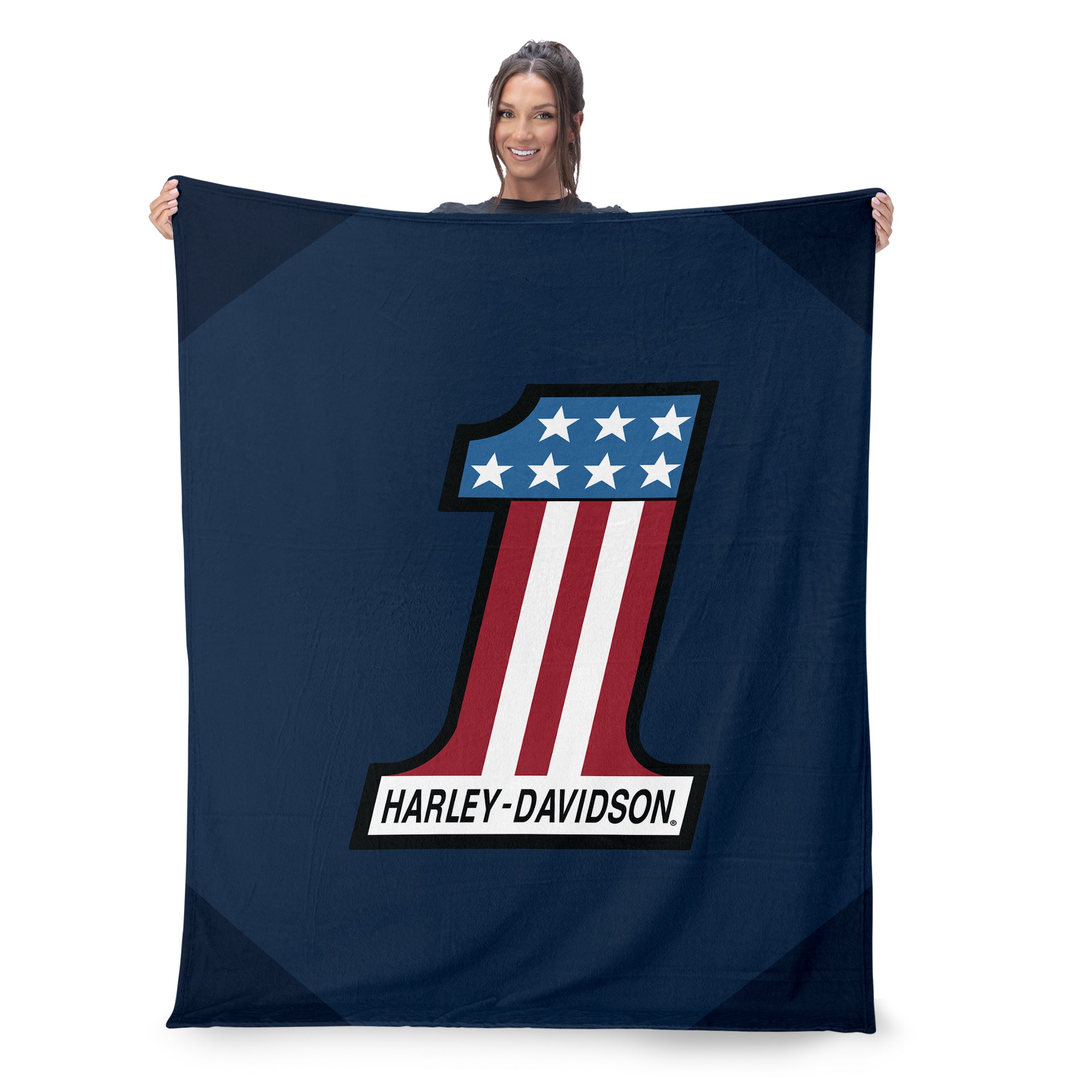 Harley Davidson Halftone American Silk Touch Throw Blanket 46x60 inches