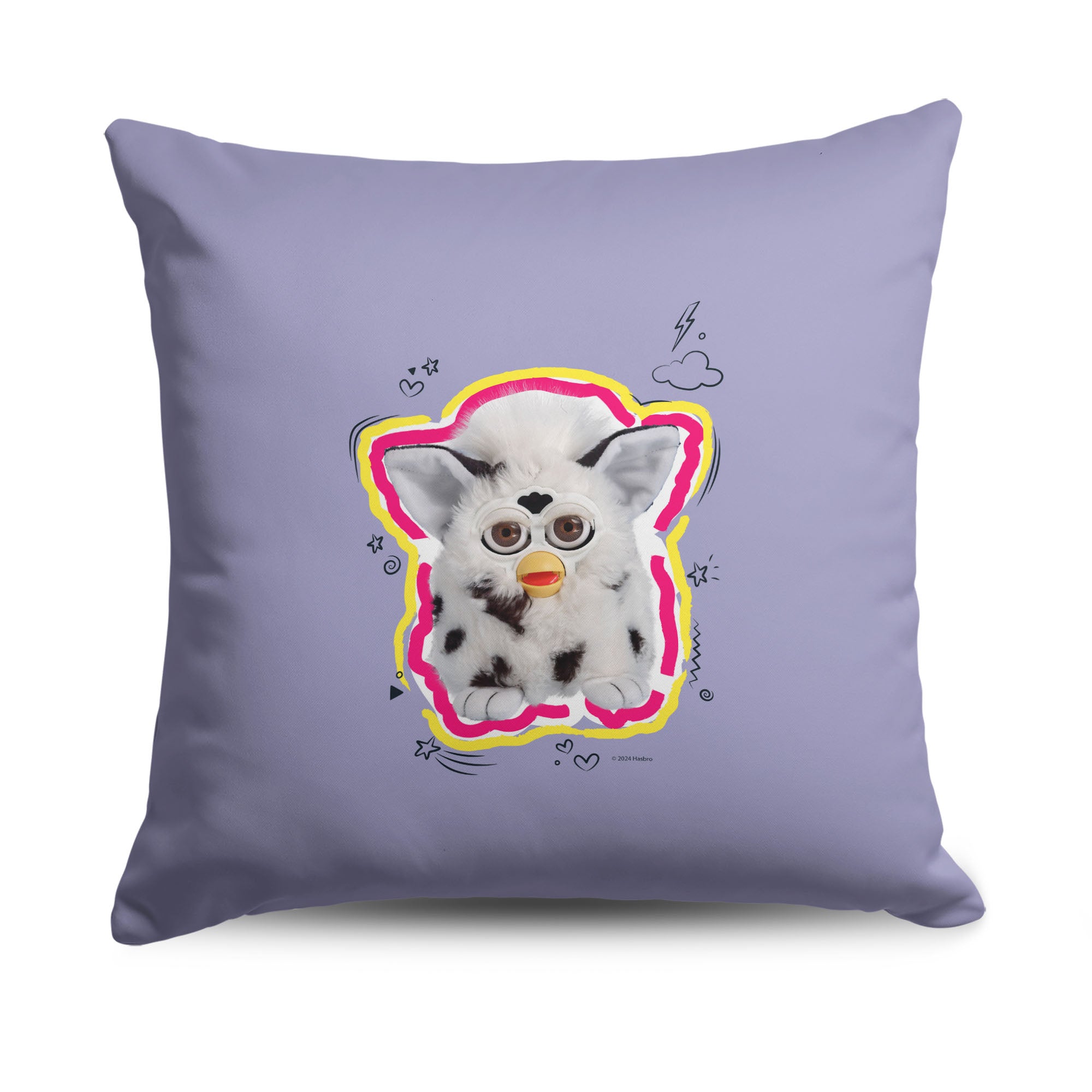 Hasbro Furby Furby Doodle Throw Pillow 18x18 Inches