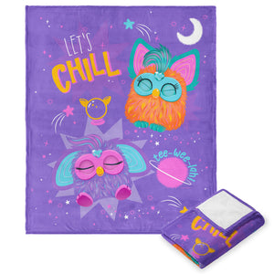 Hasbro Furby Let's Chill Silk Touch Throw Blanket 40x50 Inches