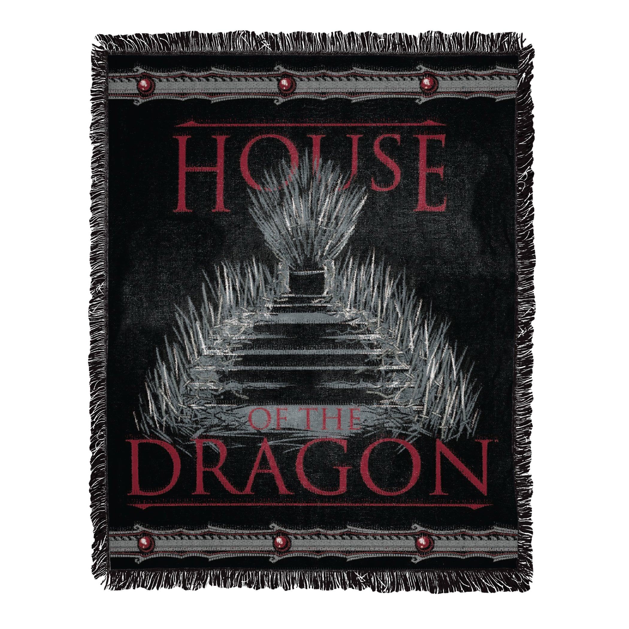 Warner Bros. House of the Dragon Iron Throne Jacquard Throw Blanket 46x60 Inches