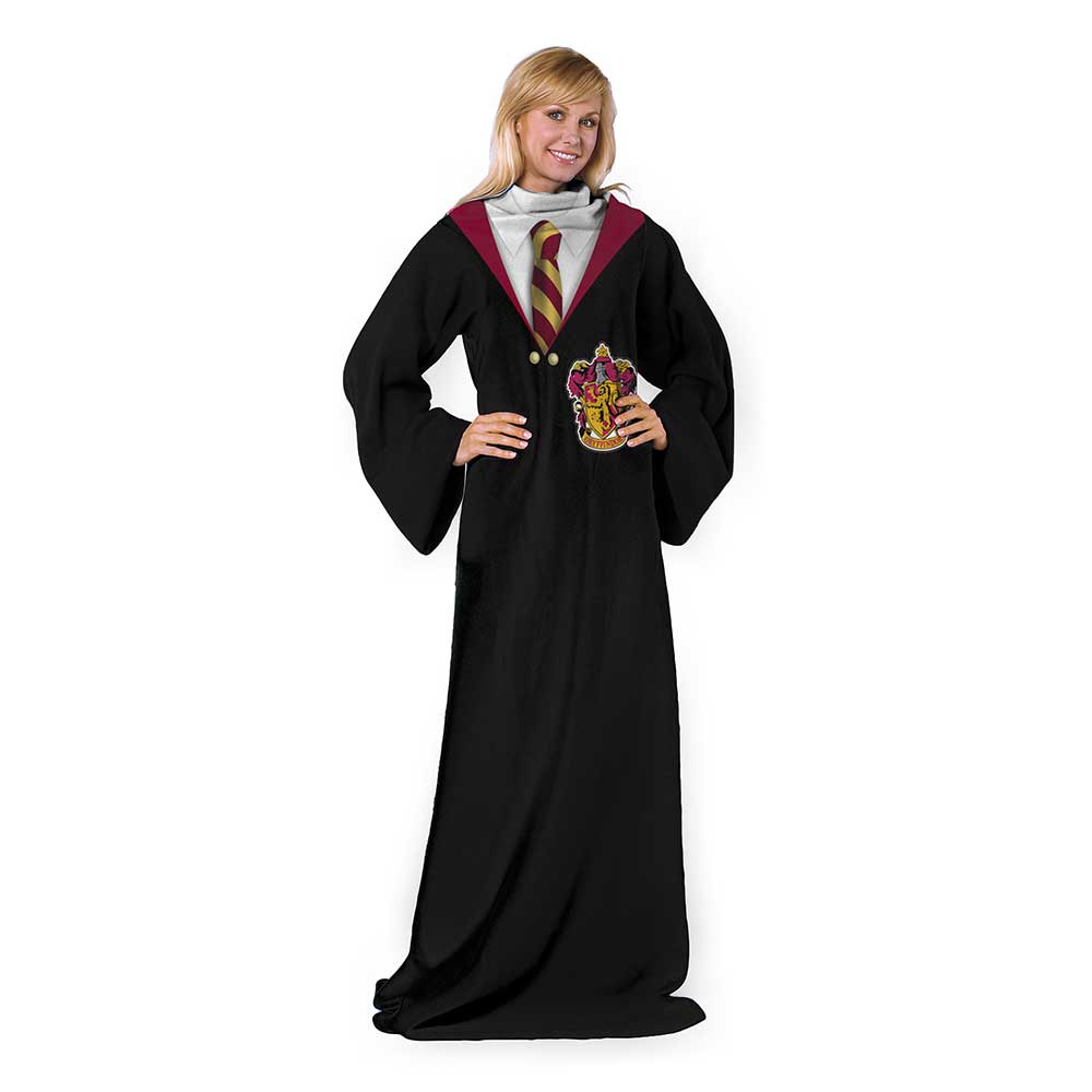 Warner Bros. Harry Potter Hogwarts Rules Silk Touch Comfy Throw with Sleeves 48x71 Inches