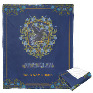 Warner Bros. Harry Potter Botanical Ravenclaw Personalized Silk Touch Throw Blanket 50x60 Inches
