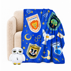 Harry Potter Magical Fun Silk Touch Throw Blanket 50x60 inches and Hugger Set, 11 inches