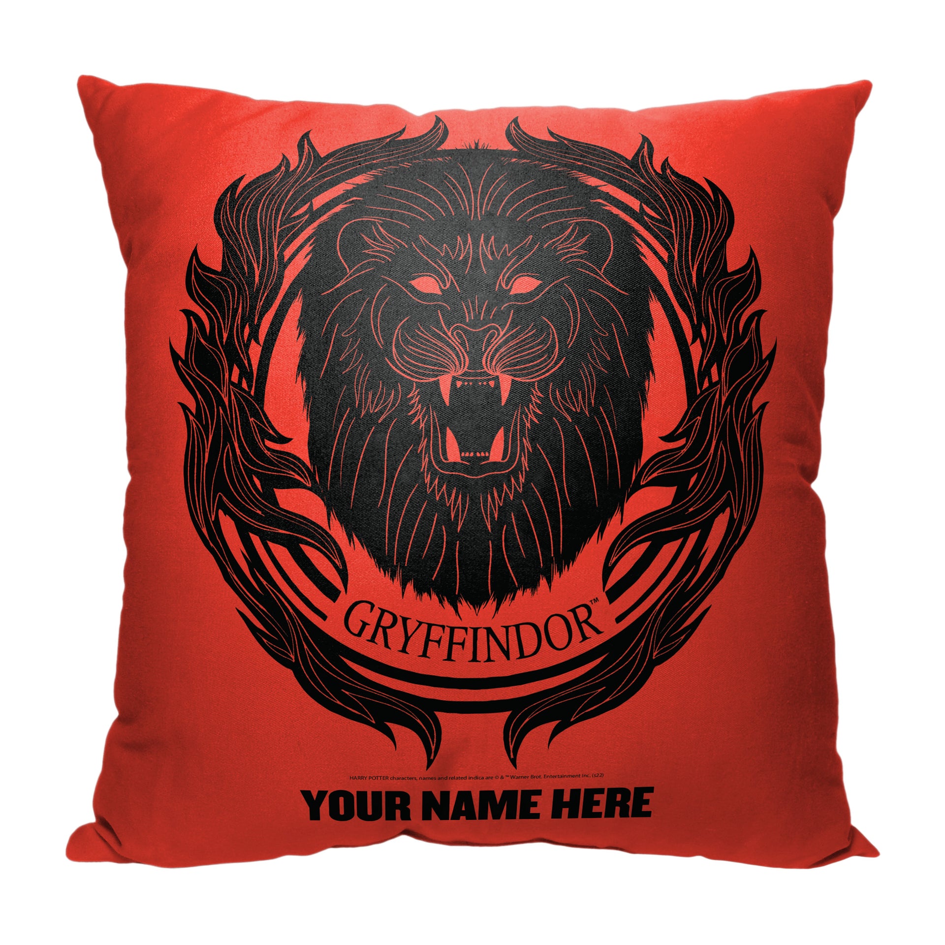 Warner Harry Potter Bold Gryffindor Personalized Throw Pillow 18