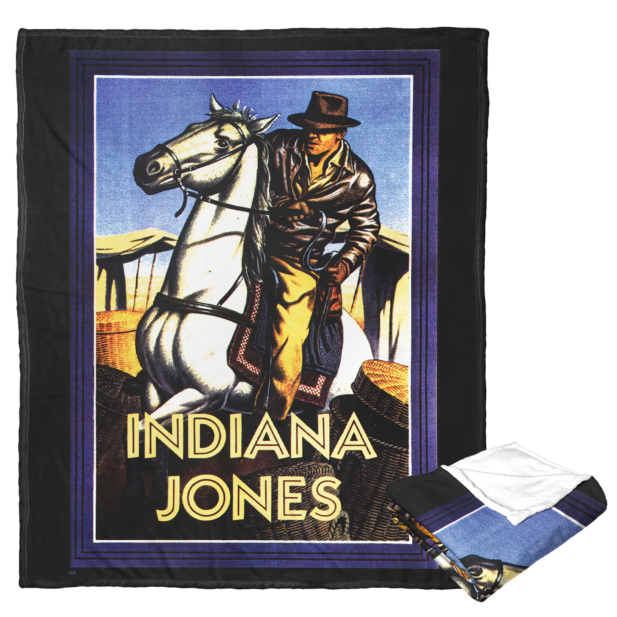 Disney Indiana Jones Classic Indy Silk Touch Throw Blanket 50x60 Inches