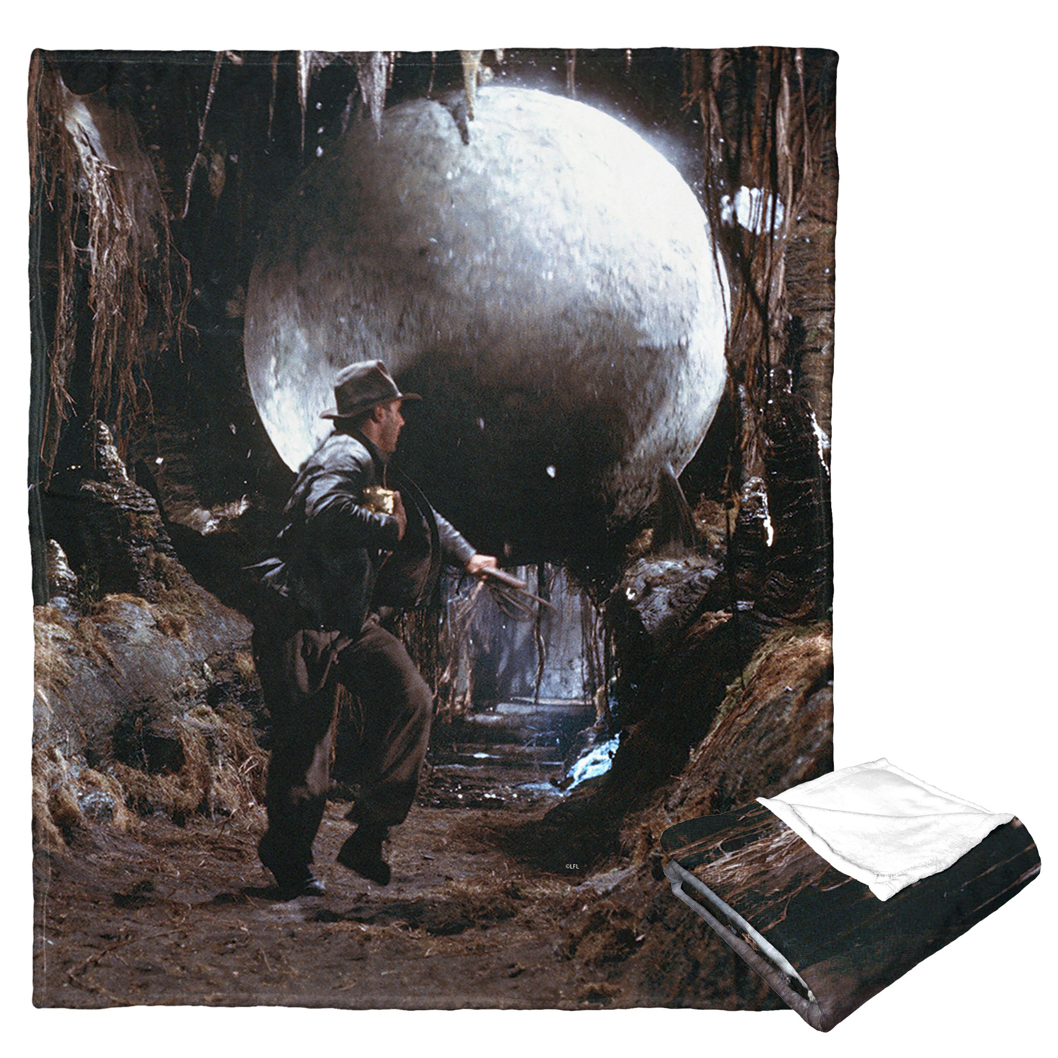 Disney Indiana Jones Look Out Silk Touch Throw Blanket 50x60 Inches