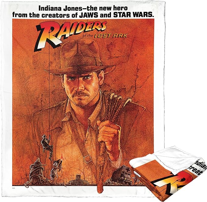 Disney Indiana Jones Raiders Of The Lost Ark Silk Touch Throw Blanket 50x60 Inches