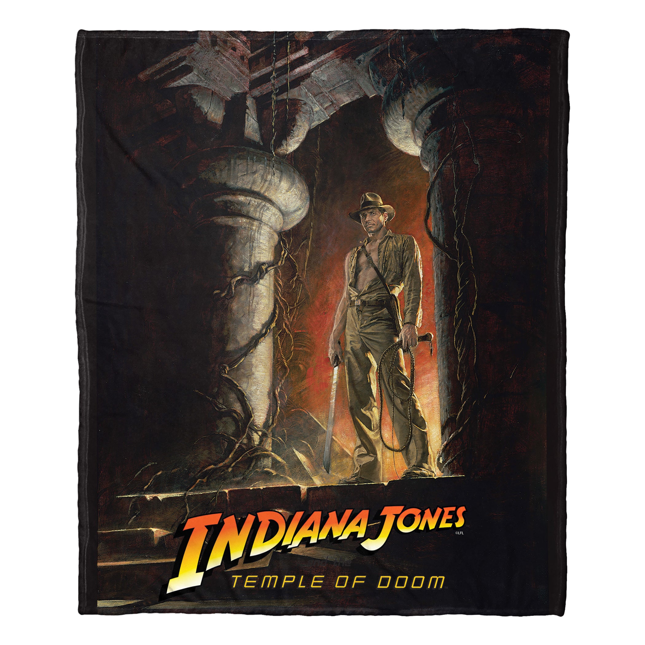 Disney Indiana Jones Temple Of Doom Silk Touch Throw Blanket 50x60 Inches