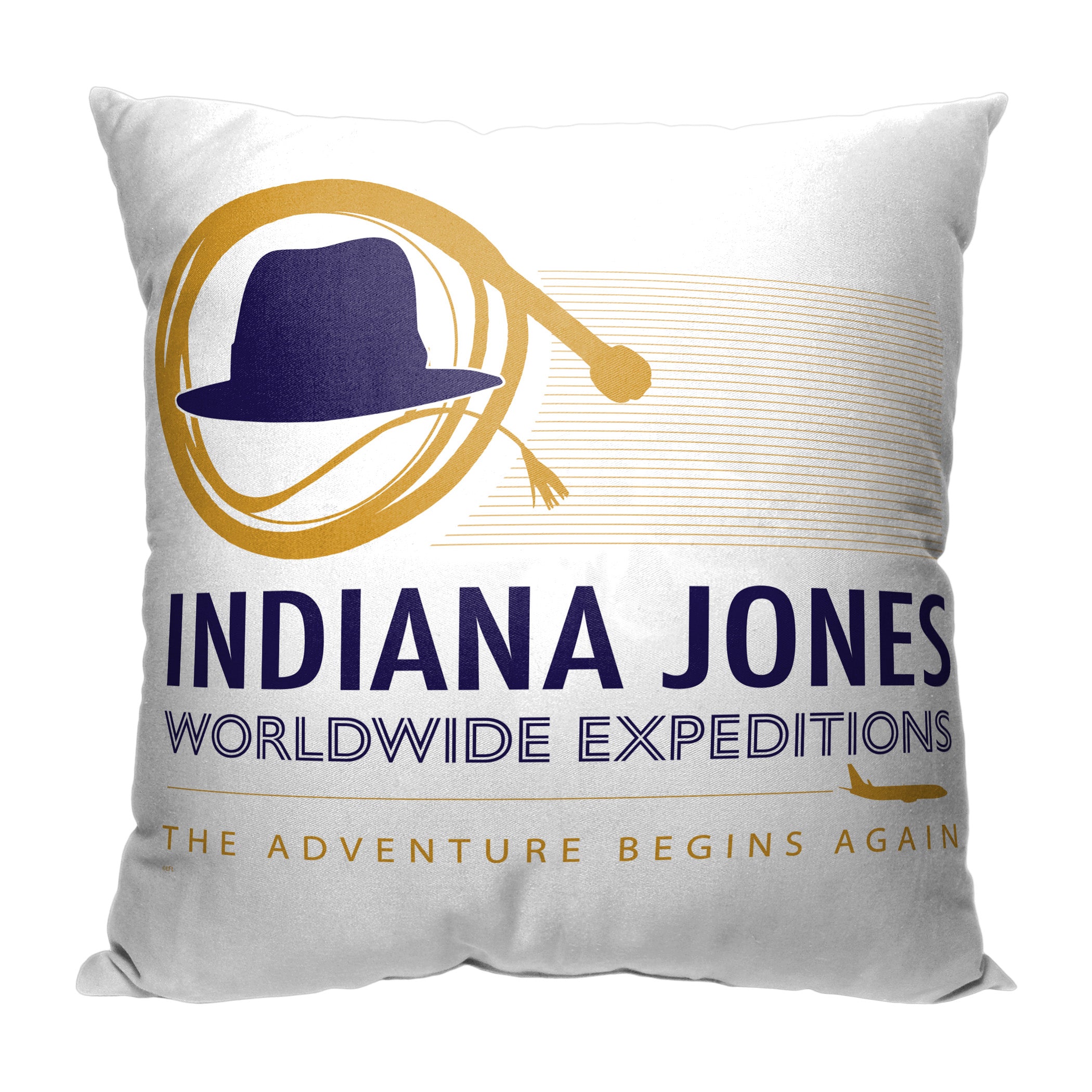 Disney Indiana Jones Dial Of Destiny Worldwide Expeditions Pillow 18x18 Inches