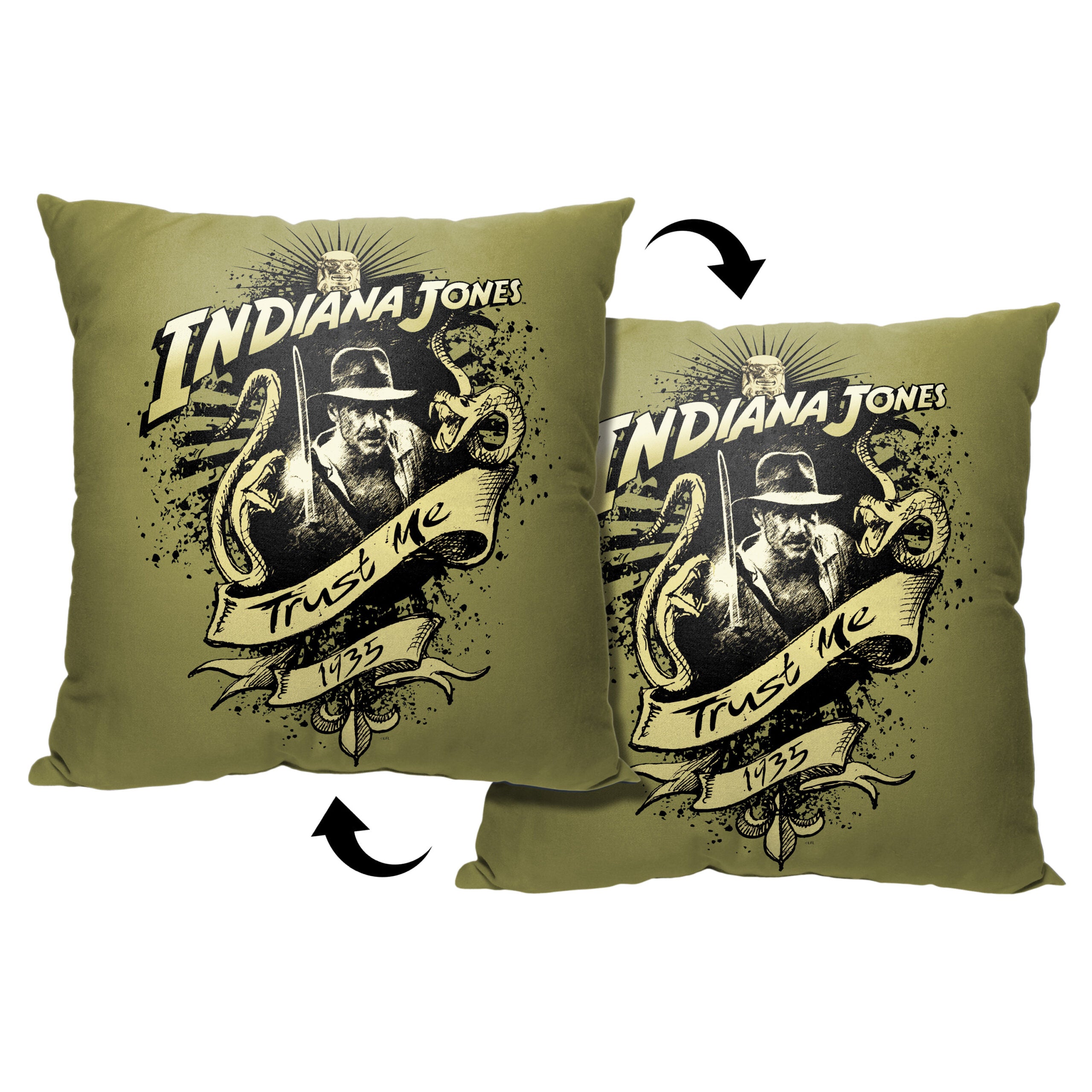 Disney Indiana Jones Trust Me Pillow 18x18 Inches