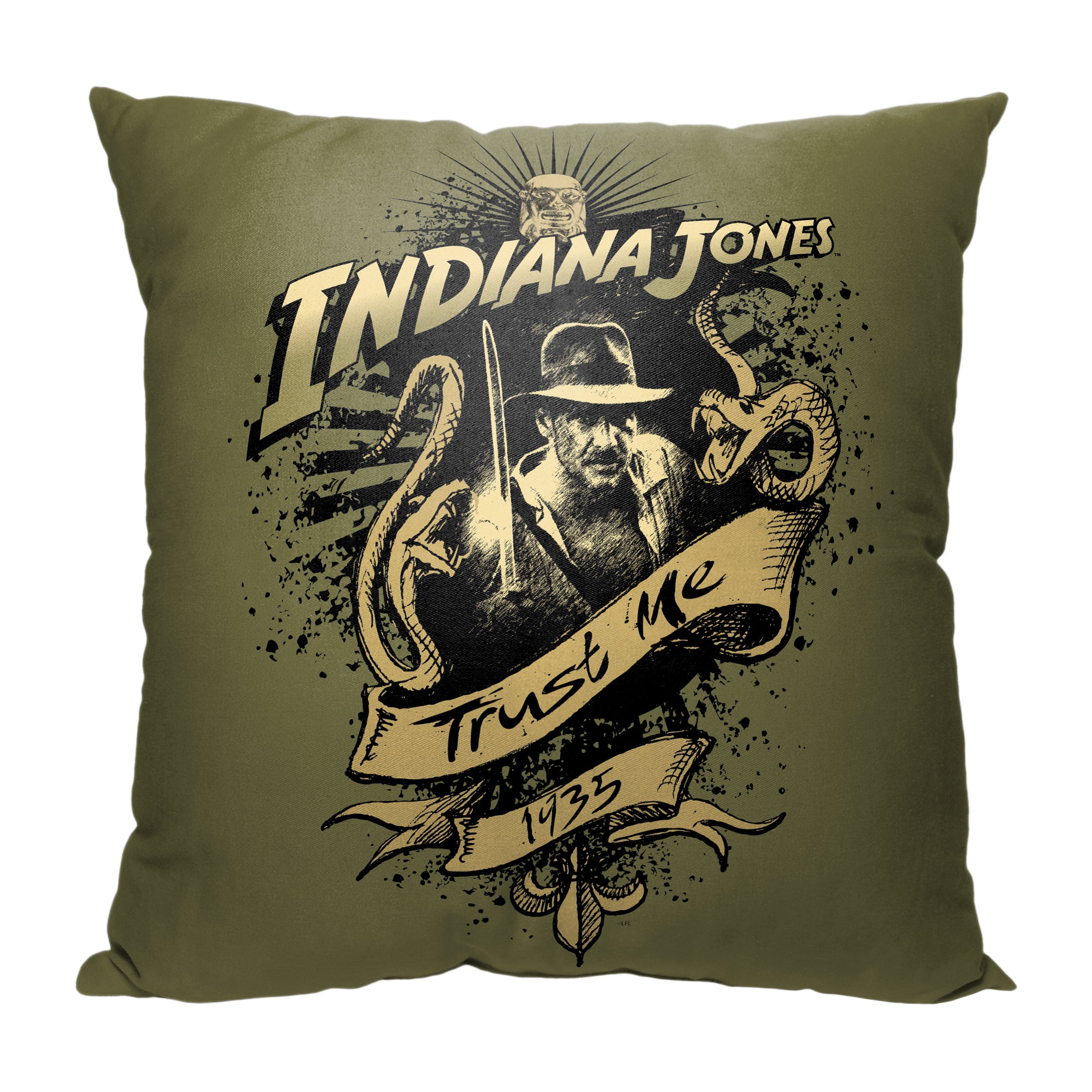 Disney Indiana Jones Trust Me Pillow 18x18 Inches