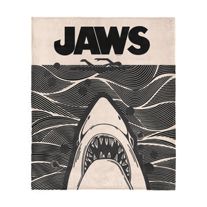 Jaws Duotone Poster Silk Touch Throw Blanket 40×50 inches