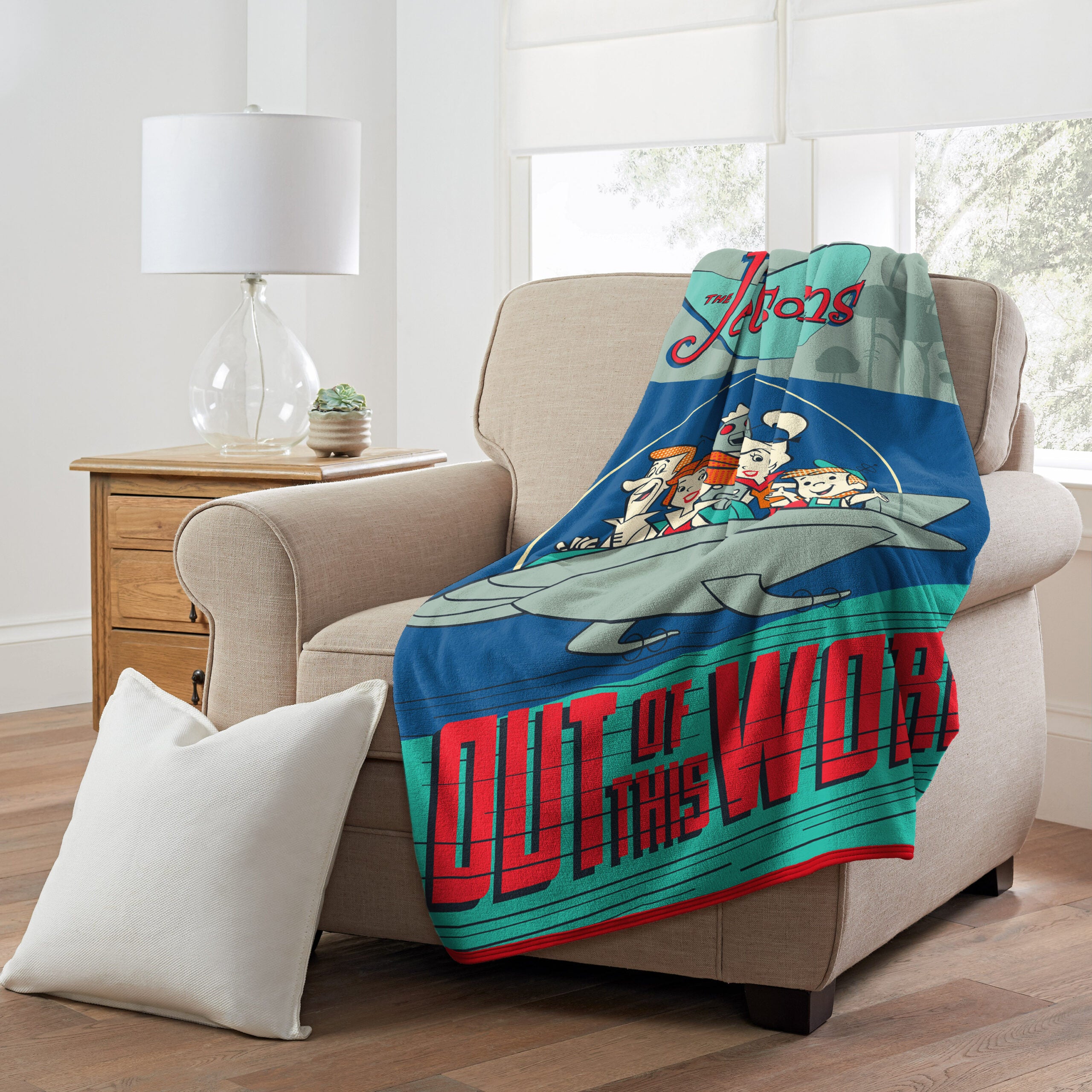 Warner Bros. The Jetsons Out Of This World Micro Raschel Throw Blanket 46x60 Inches