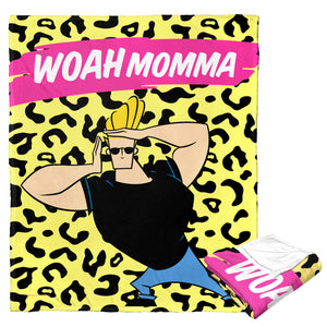 Cartoon Network Johnny Bravo Woah Mama Silk Touch Throw Blanket 50x60 Inches