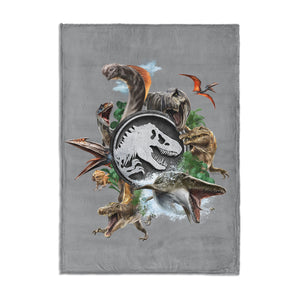 Jurassic World: Rebirth Classic Jurassic Silk Touch Throw Blanket 60x80 inches