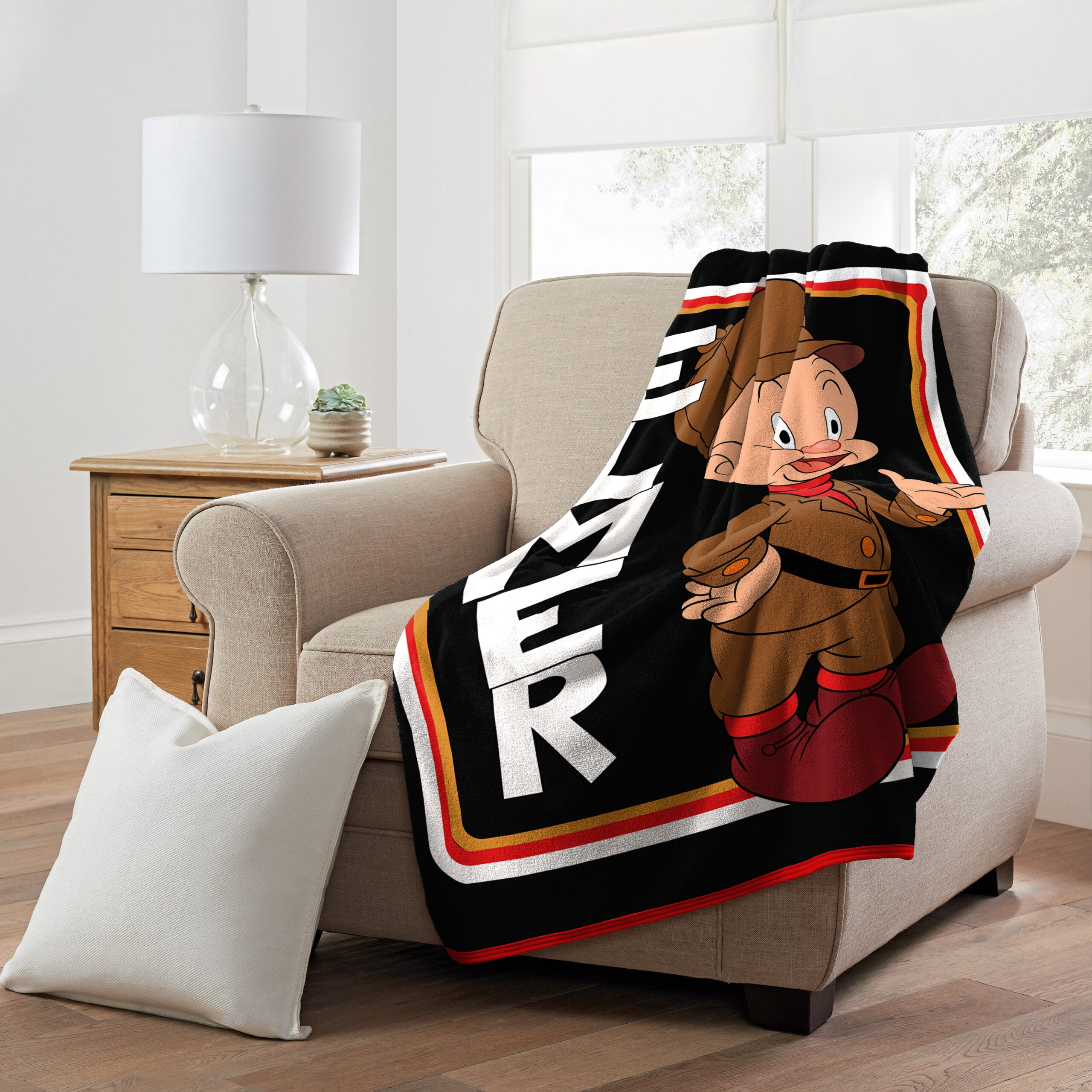 Warner Bros. Looney Tunes Pesky Wabbit Micro Raschel Throw Blanket 46x60 Inches