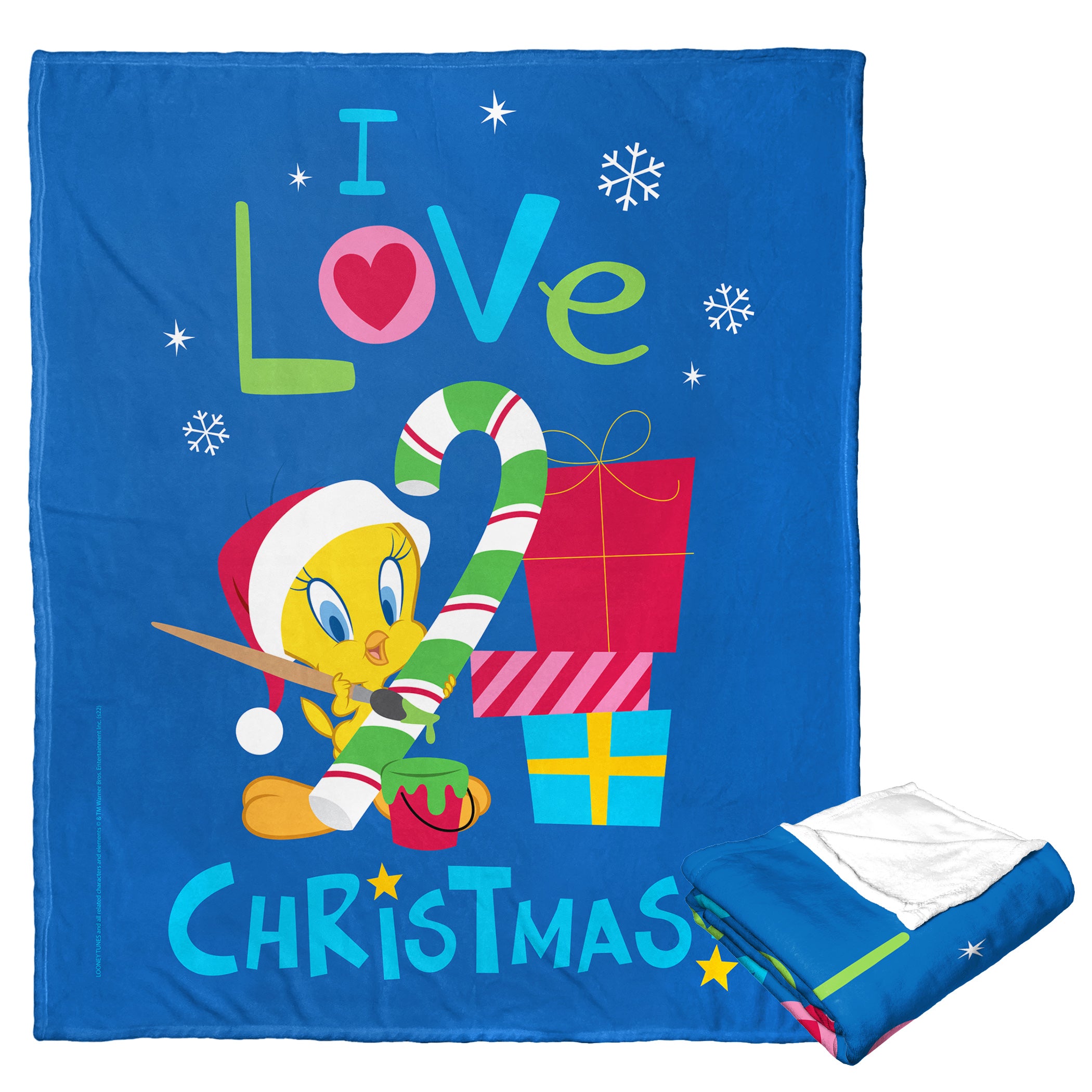 Warner Bros. Looney Tunes I Love Christmas Silk Touch Throw Blanket 50x60 Inches