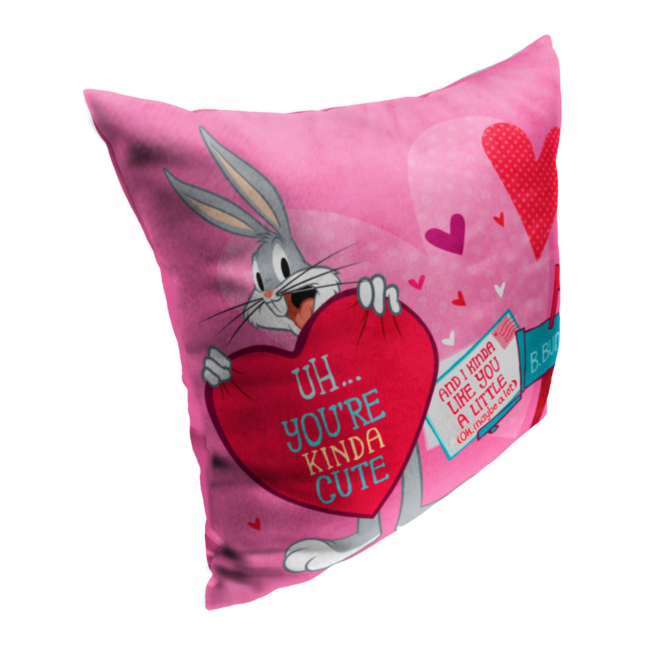 Warner Bros. Looney Tunes Looney Love Letter Throw Pillow 18x18 Inches