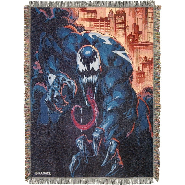 Marvel Venom City Woven Tapestry Throw Blanket 48x60 inches