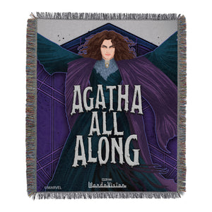 Marvel Wandavision Agatha All Along Woven Tapestry Throw Blanket 48x60 inches