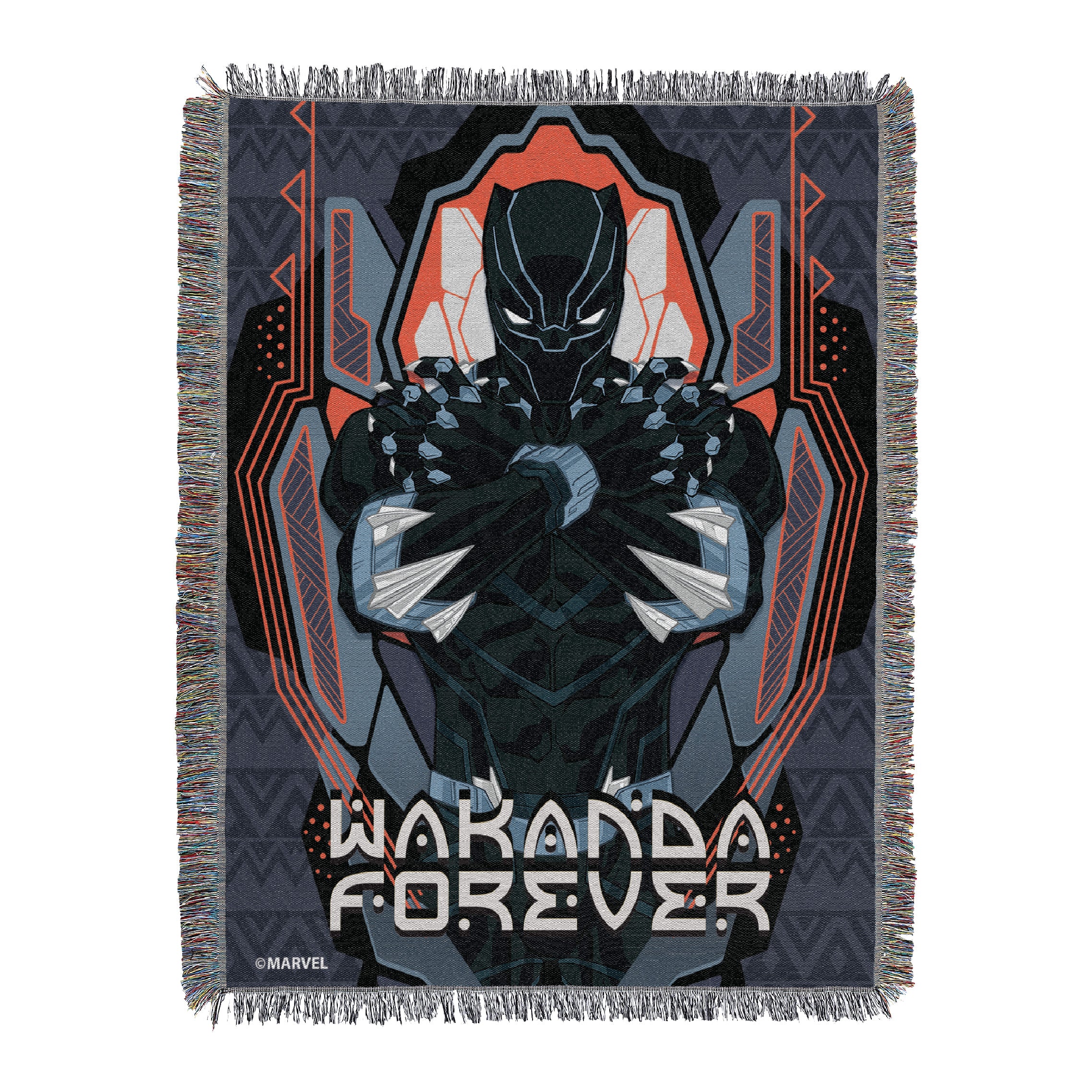 Marvel Black Panther Panther Brave Woven Tapestry Throw Blanket 48x60 inches