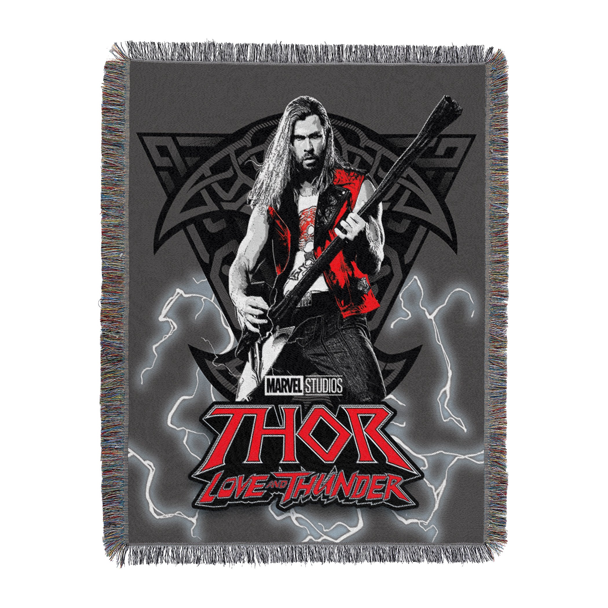 Marvel Thor 4 Thors Axe Woven Tapestry Throw Blanket 48x60 inches