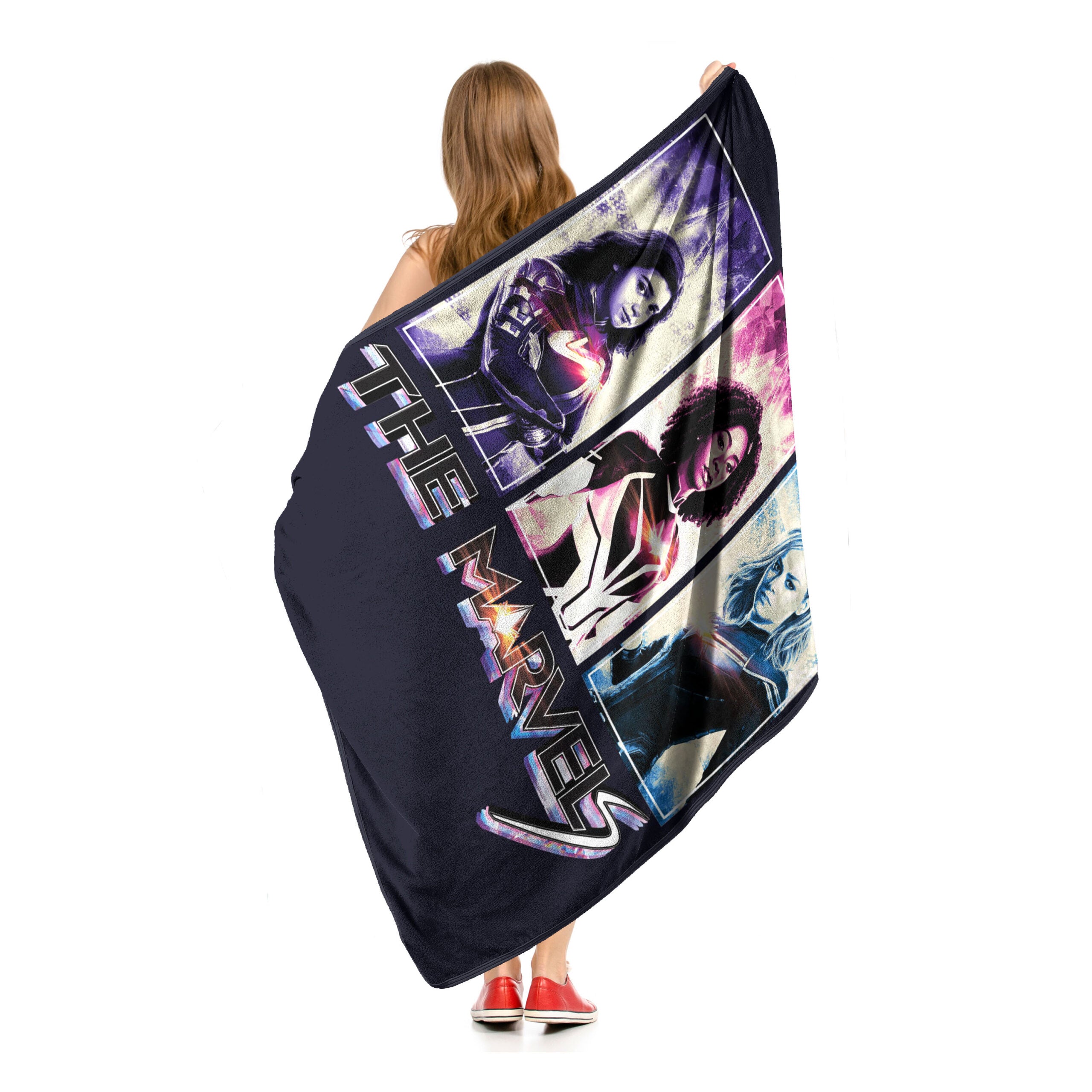 Marvel Three Marvels Micro Raschel Throw Blanket 46x60 Inches