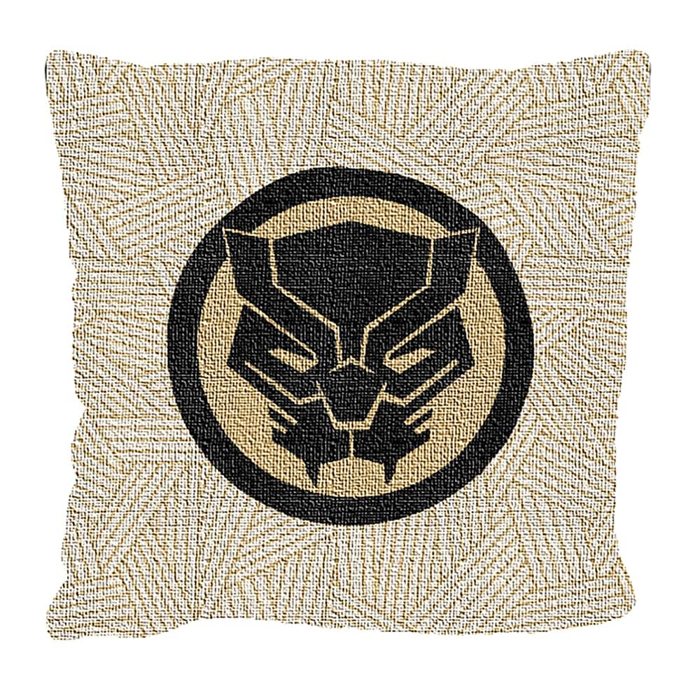 Marvel Black Panther Facing Fierce Jacquard Throw Pillow 20x20 Inches