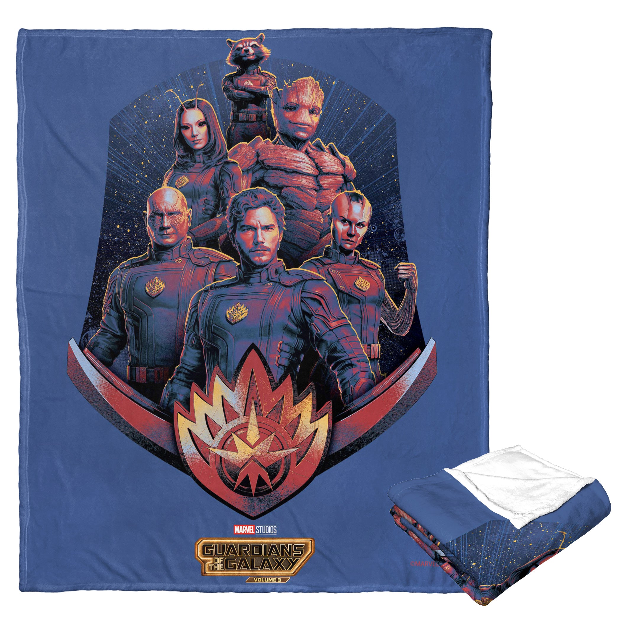 Marvel Guardians Of The Galaxy 3 Guardians Together Silk Touch Throw Blanket 50x60 Inches