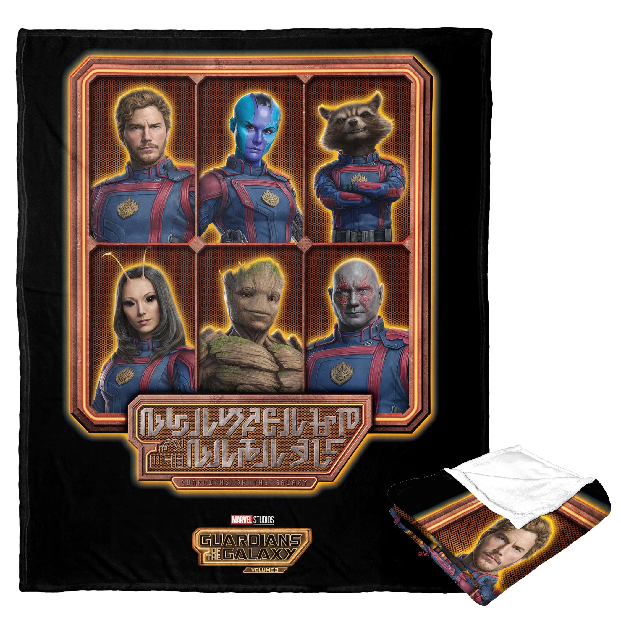 Marvel Guardians Of The Galaxy 3 The Guardians Silk Touch Throw Blanket 50x60 Inches