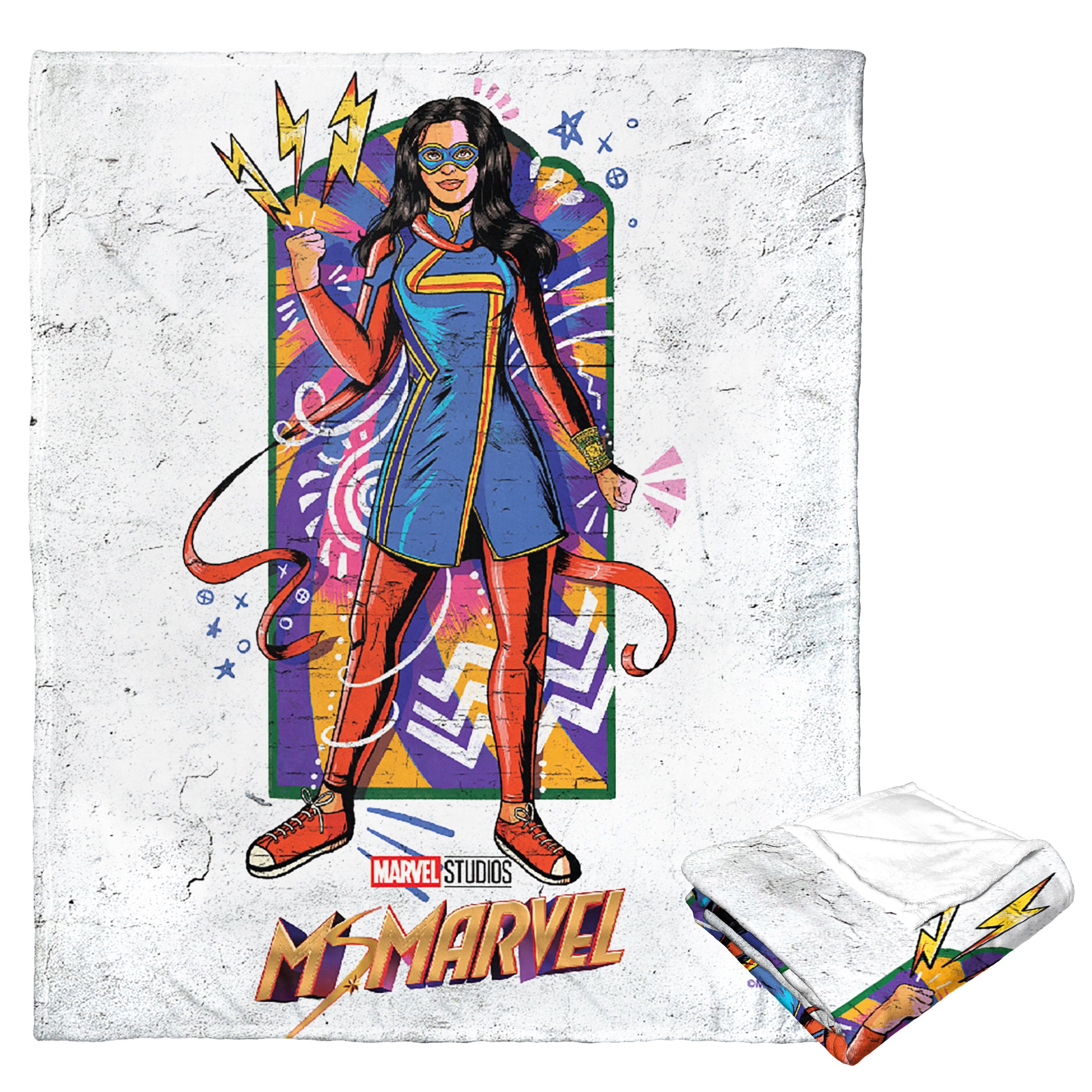 Marvel Ms Marvel Street Art Marvel Silk Touch Throw Blanket 50x60 Inches