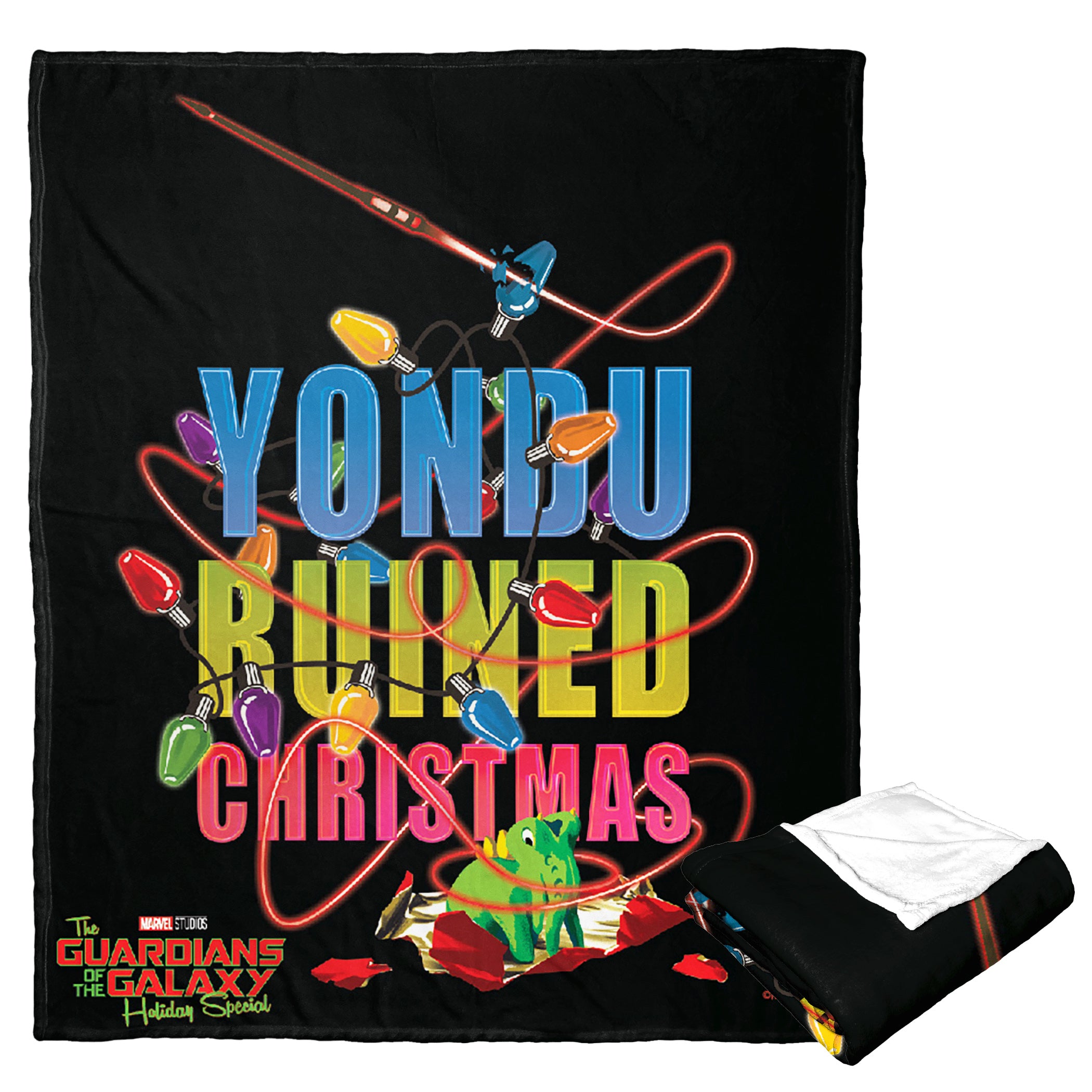 Marvel Guardians Of The Galaxy Holiday Special Yondu Ruined Christmas Silk Touch Throw Blanket 50x60 Inches