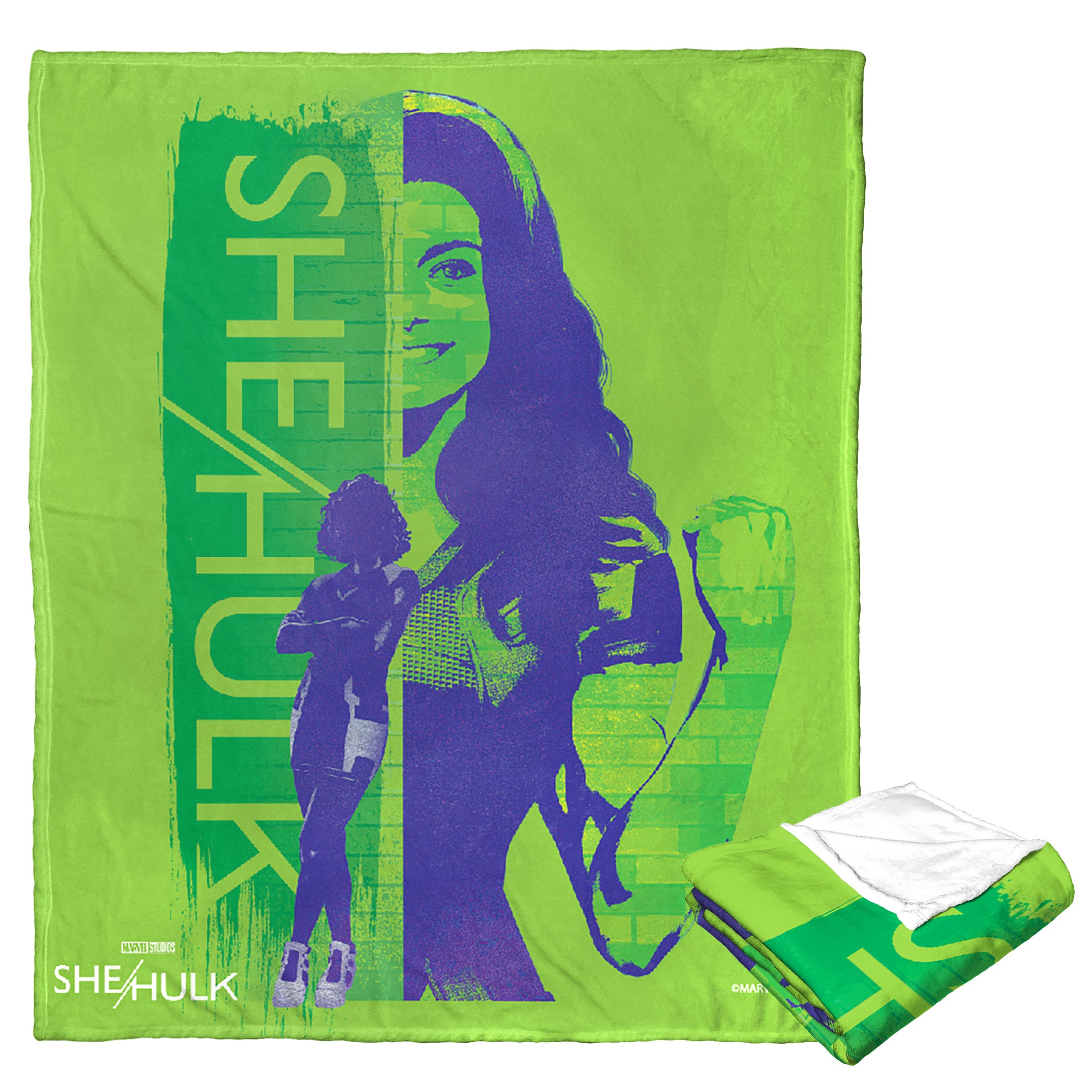 Marvel She Hulk Duality Silk Touch Throw Blanket 50x60 Inches