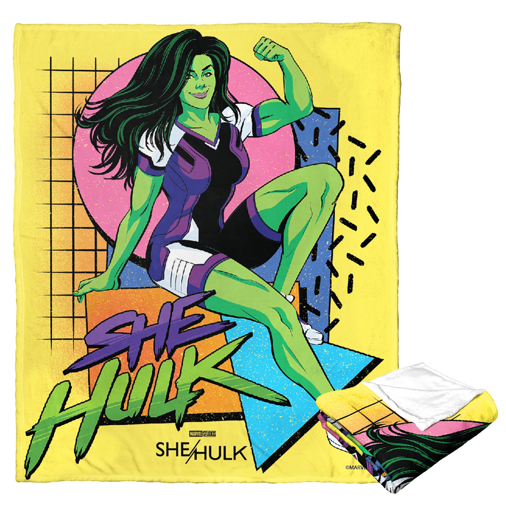 Marvel She Hulk Retro She Hulk Silk Touch Throw Blanket 50x60 Inches