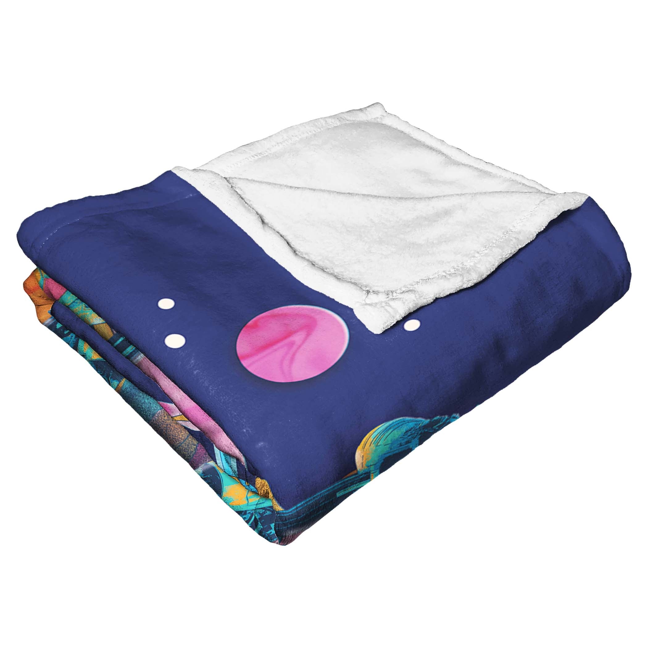 Marvel Guardians Of The Galaxy 3 Psychadelic Space Ship Silk Touch Throw Blanket 50x60 Inches