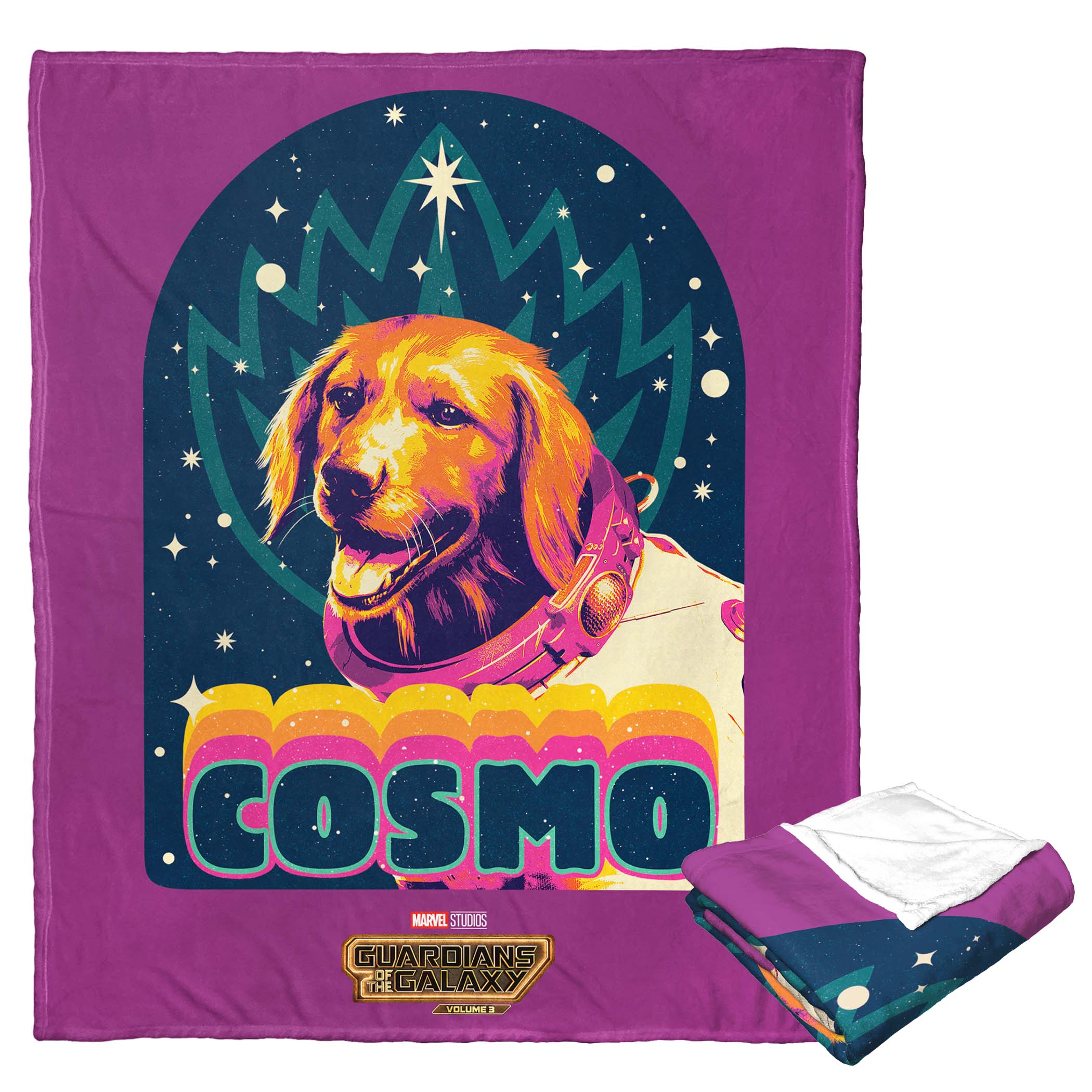 Marvel Guardians Of The Galaxy 3 Cosmo The Space Dog Silk Touch Throw Blanket 50x60 Inches