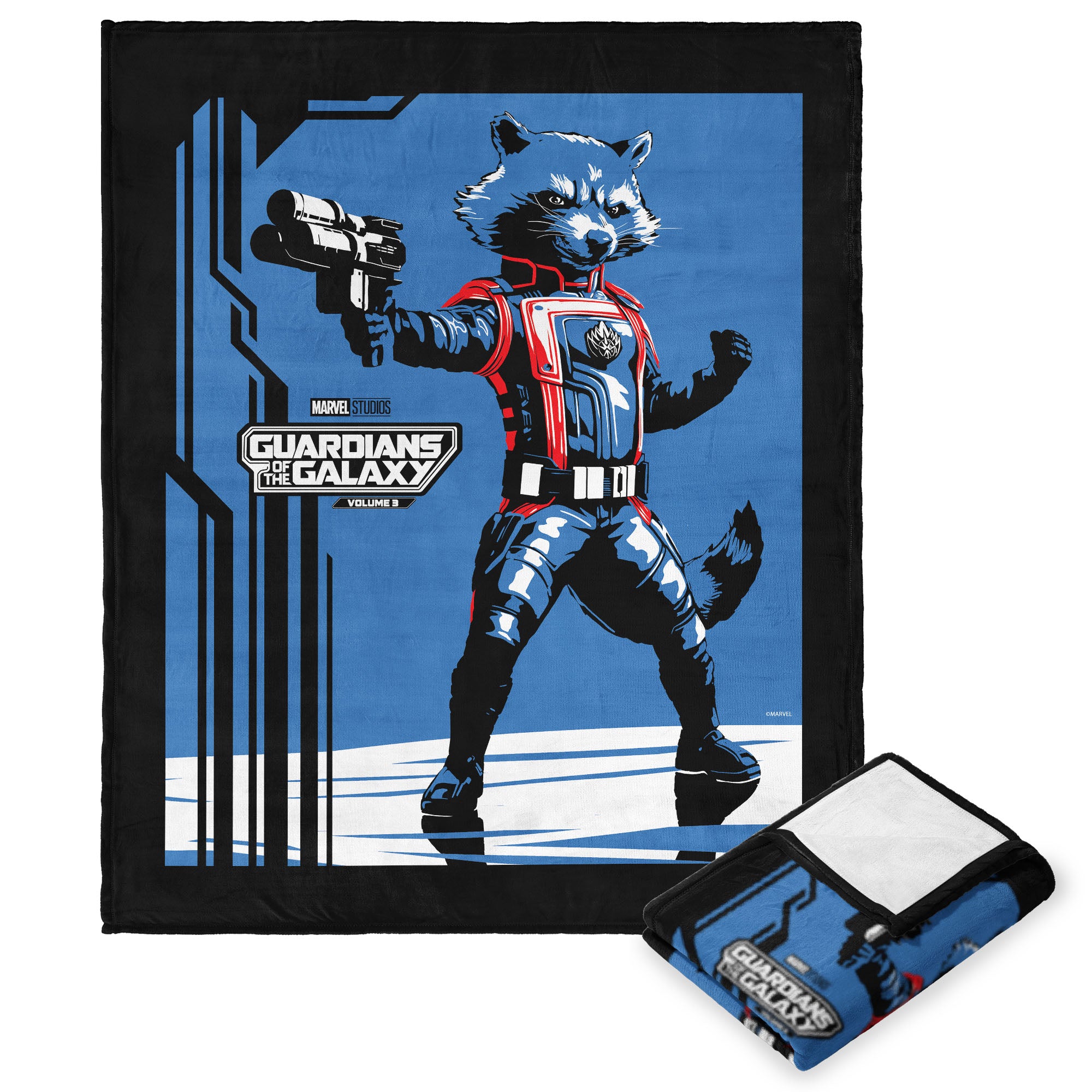 Marvel Guardians Of The Galaxy 3 Raccoon Guardian Silk Touch Throw Blanket 50x60 Inches