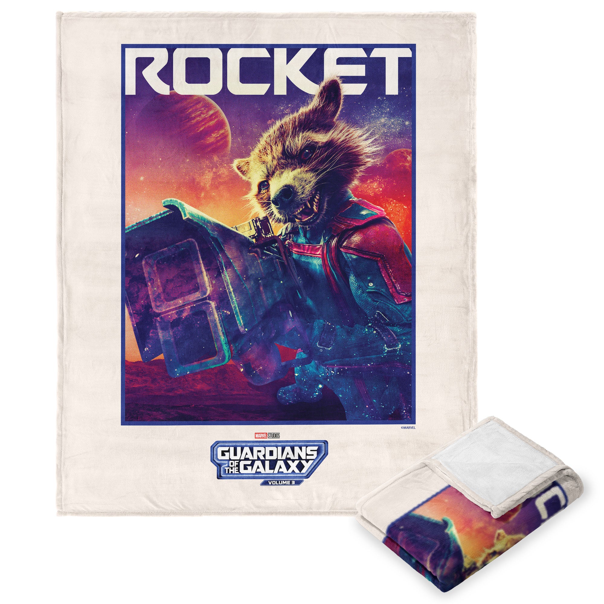 Marvel Guardians Of The Galaxy 3 Armed Silk Touch Throw Blanket 50x60 Inches