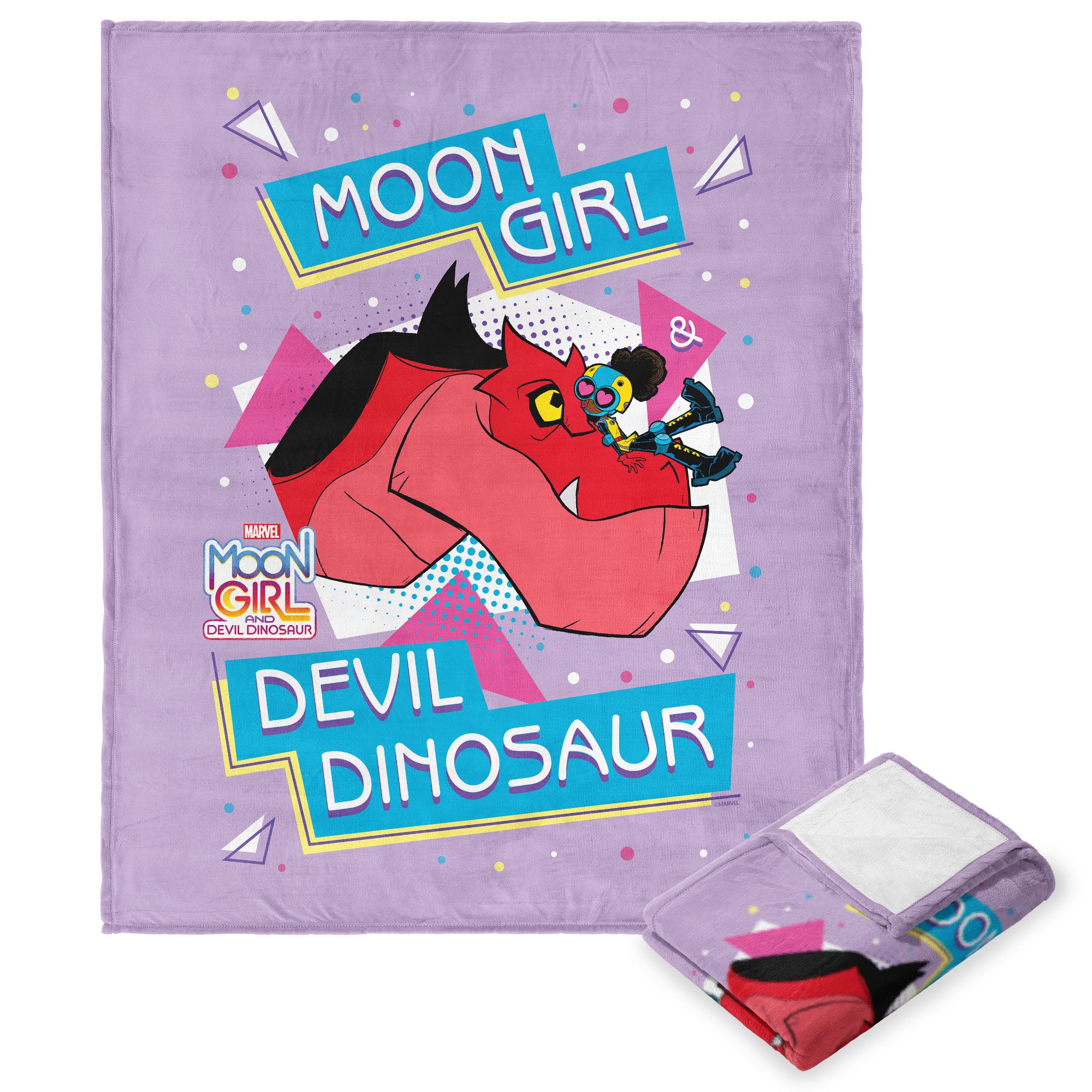 Marvel Moon Girl My Dinosaur And Me Silk Touch Throw Blanket 50x60 Inches