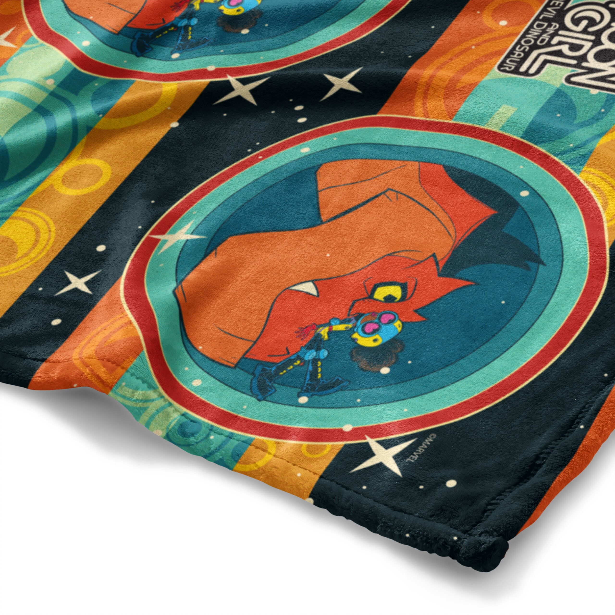 Marvel Moon Girl Retro Dino Silk Touch Throw Blanket 50x60 Inches