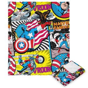 Marvel Captain America Captain Badge Silk Touch Throw Blanket 50x60 Inches